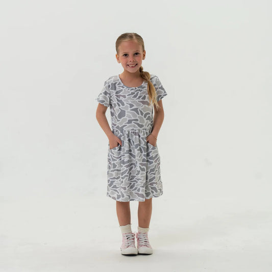 Burlebo Youth Moxie Dress - White Camo