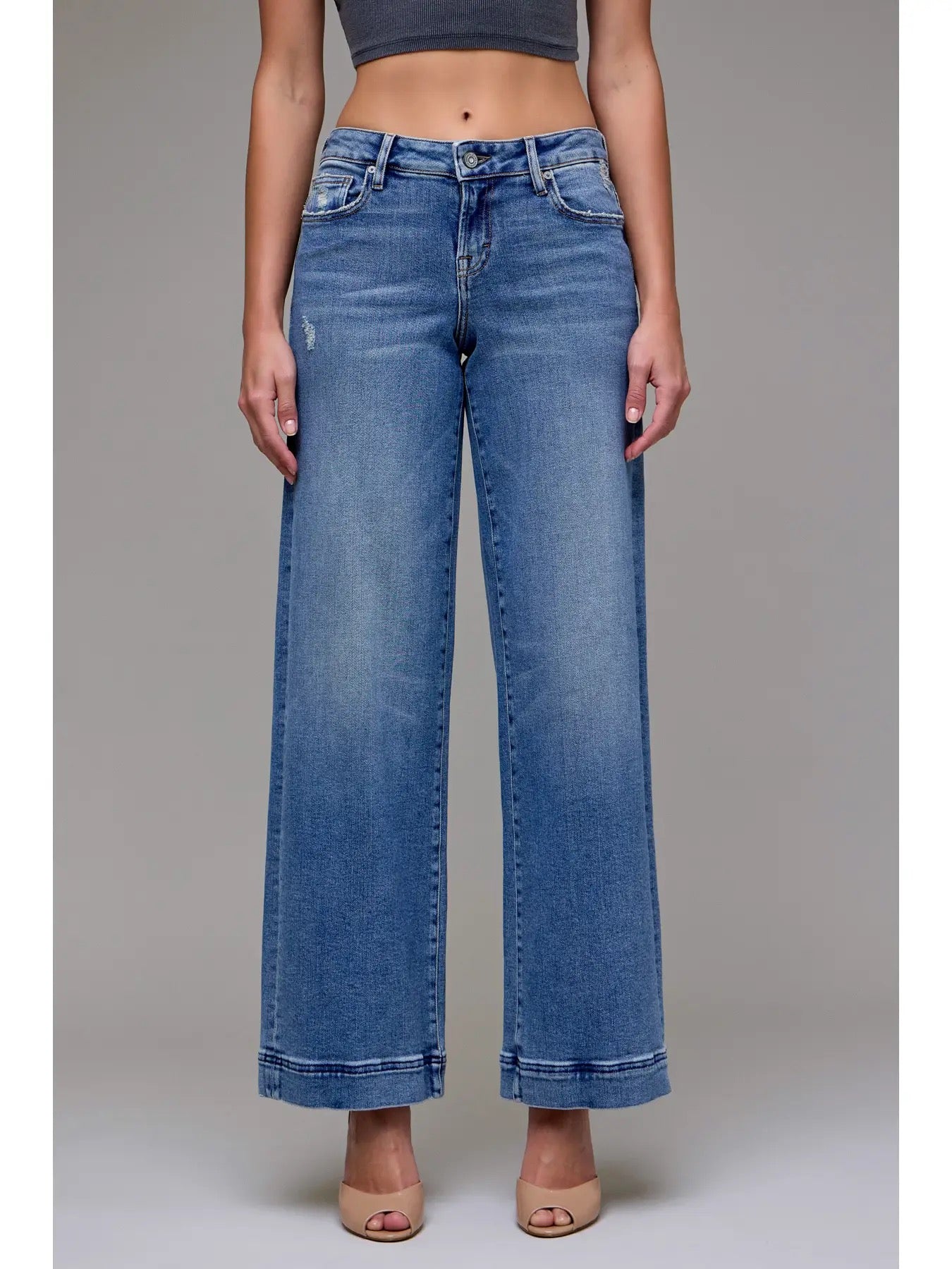 Hidden Vintage Low Rise Wide Leg Jeans