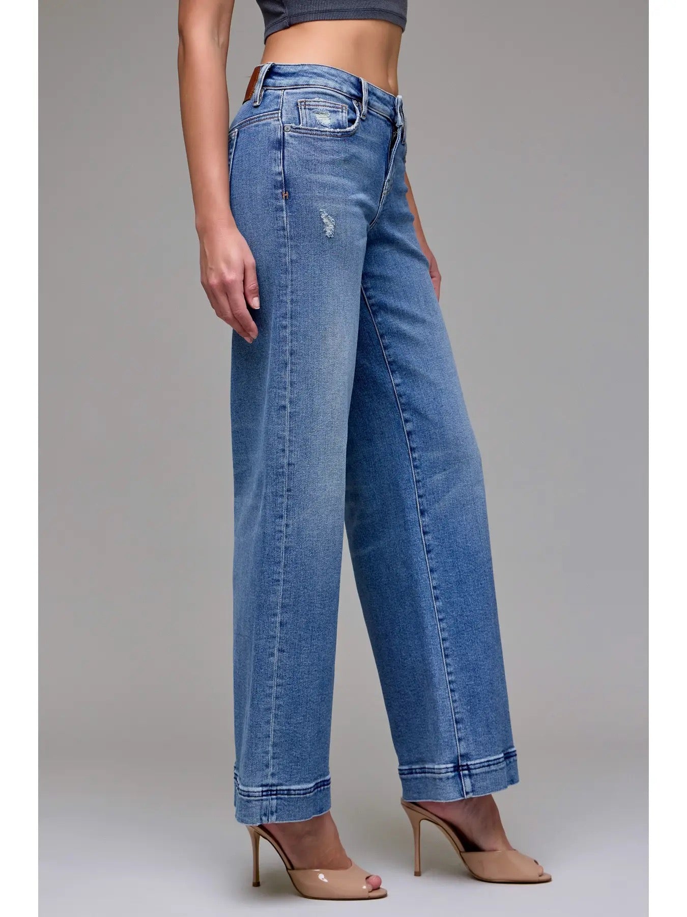 Hidden Vintage Low Rise Wide Leg Jeans