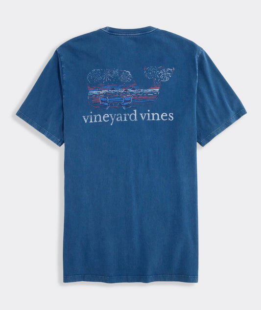 Vineyard Vines Beach Fireworks Whale Tee