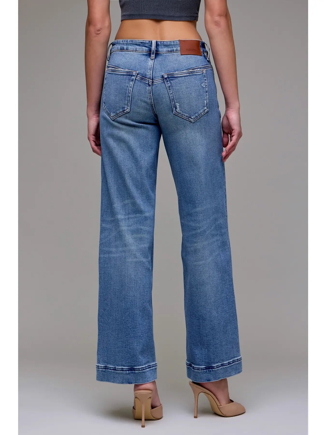 Hidden Vintage Low Rise Wide Leg Jeans