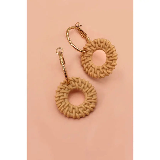 Boho Rafia Dangle Earrings