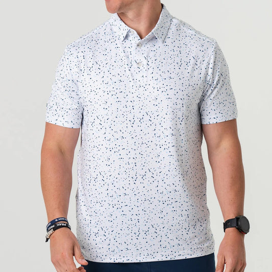 Burlebo White Speckled Performance Polo