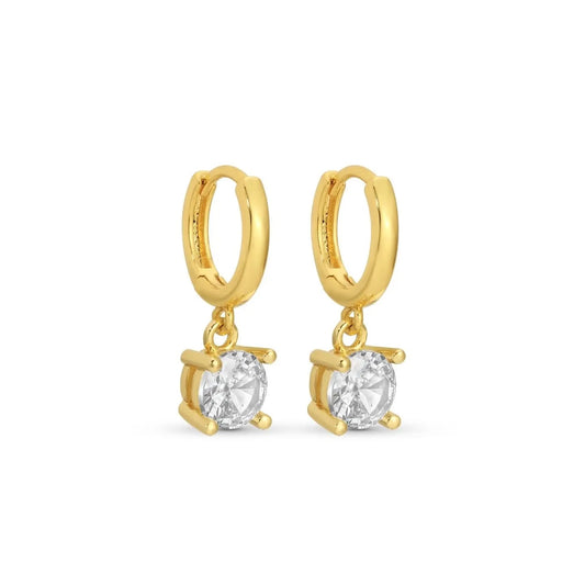 Splendid Iris Faux Diamond Huggies