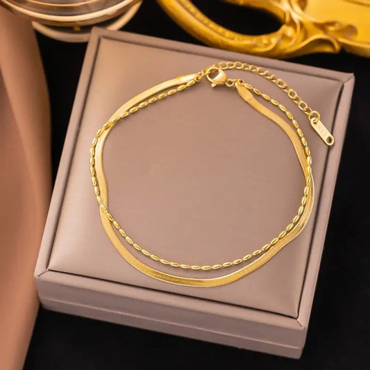 Herringbone Layered Bracelet