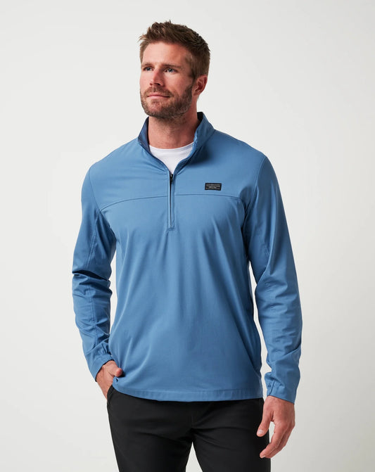 Travis Mathew Wanderlust Quarterzip-Coper Blue