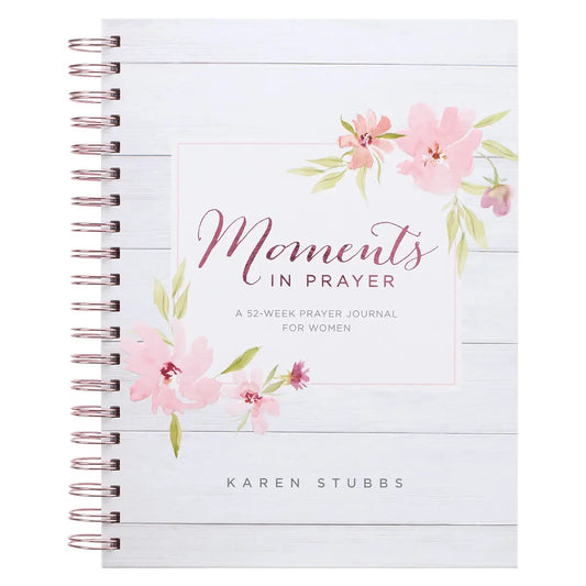 Prompted Wirebound Hardcover Prayer Journal White for Women