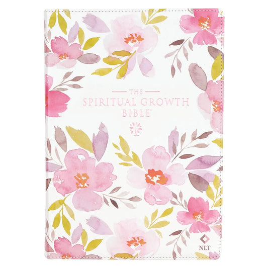 NLT The Spiritual Growth Bible - Pink Floral