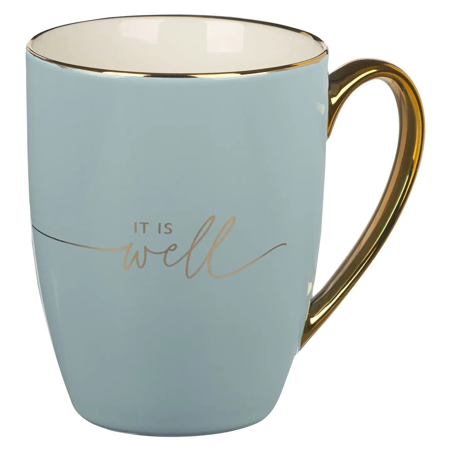 It Is Well Mug blue/cream