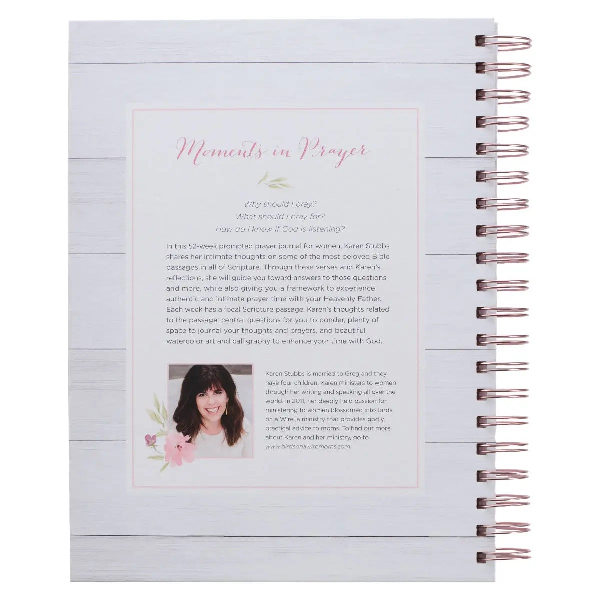 Prompted Wirebound Hardcover Prayer Journal White for Women