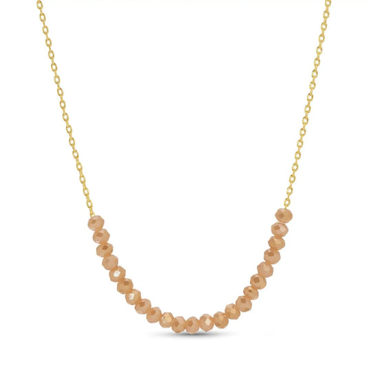 Splendid Iris Delicate Crystal Accent Necklace