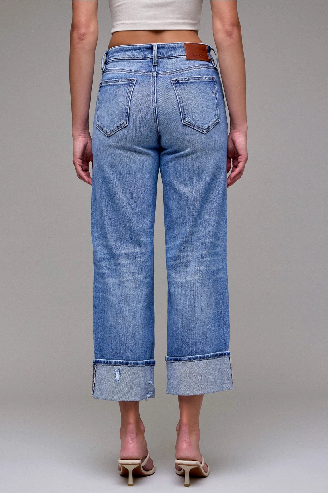 Hidden Mid Rise Dad Jean with Cuff