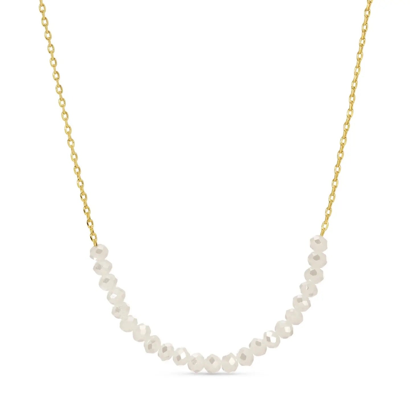 Splendid Iris Delicate Crystal Accent Necklace