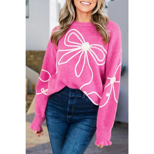 Pink Bowknot Sweater