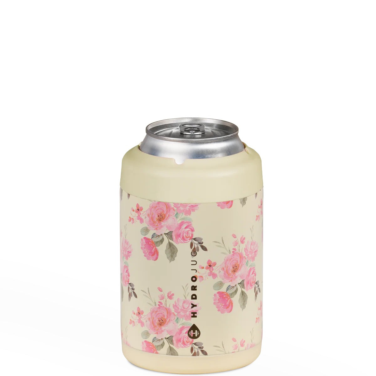 Hydrojug Pink Floral 12oz Standard Can Cooler