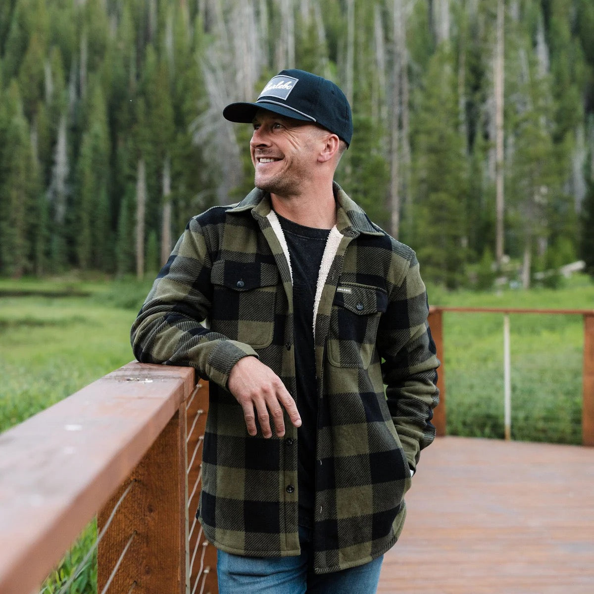 Burlebo Mallard Green Plaid Shacket