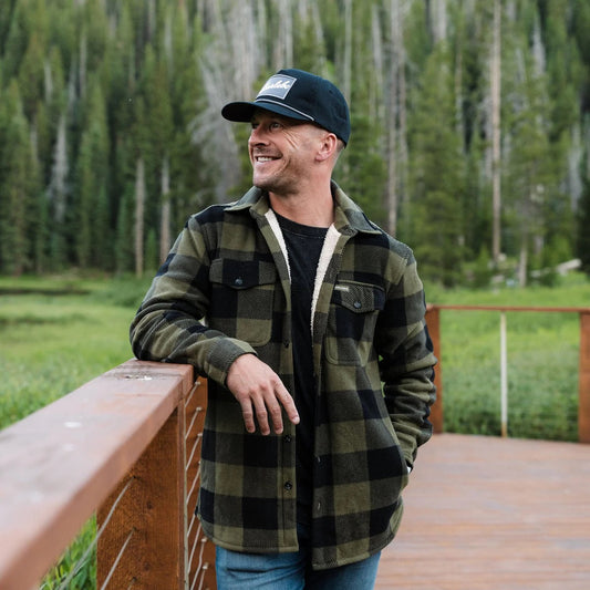 Burlebo Mallard Green Plaid Shacket