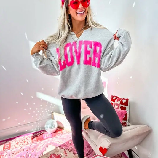 Lover Split Neck Sweatshirt