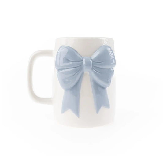 Ceramic Blue Bow Mug