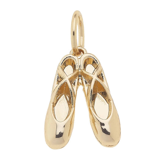 Gold Ballet Slippers Charm