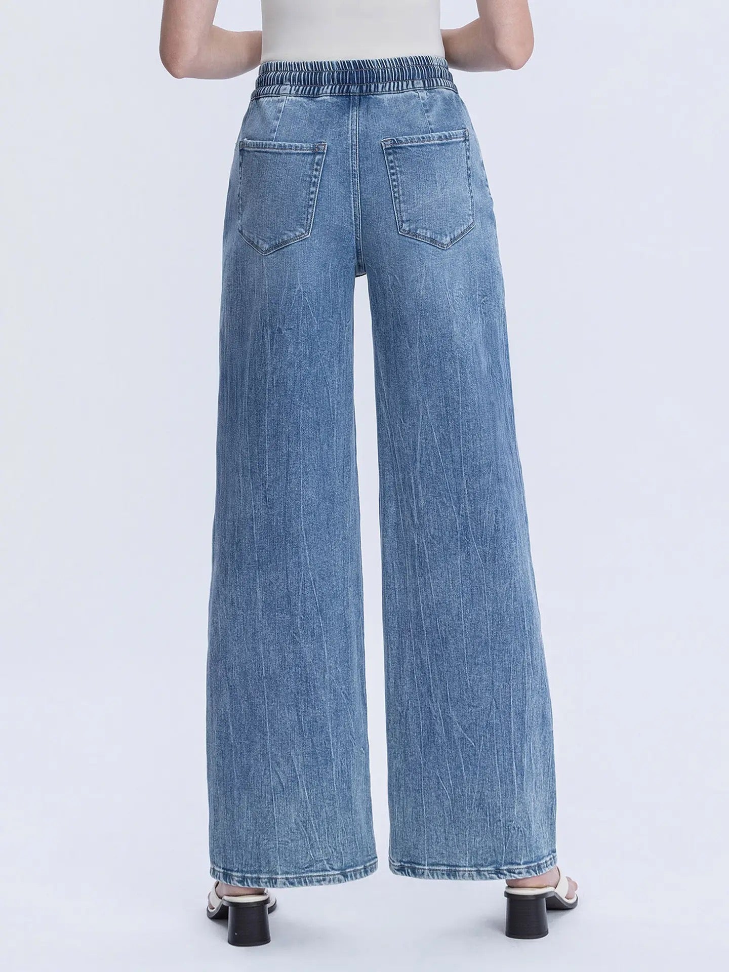 Vervet Super High Rise Drawstring Waistband Jeans