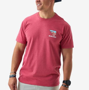 Burlebo Short Sleeve Tee - American Dogs - Heather Crimson