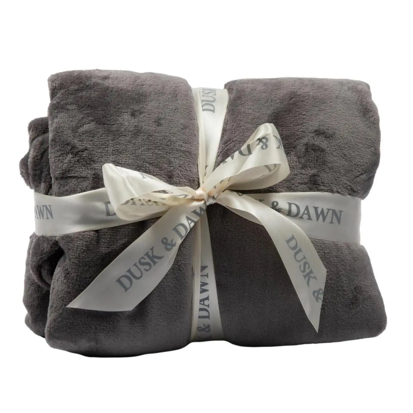 Cozy Gray Fleece Throw Blanket