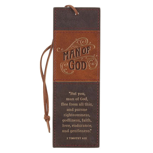 Man Of God Leather Bookmark