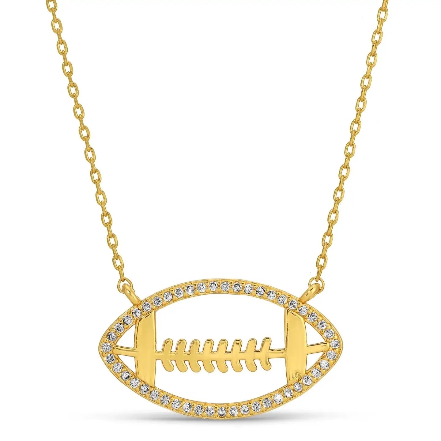 Splendid Iris Glitzy Football Necklace