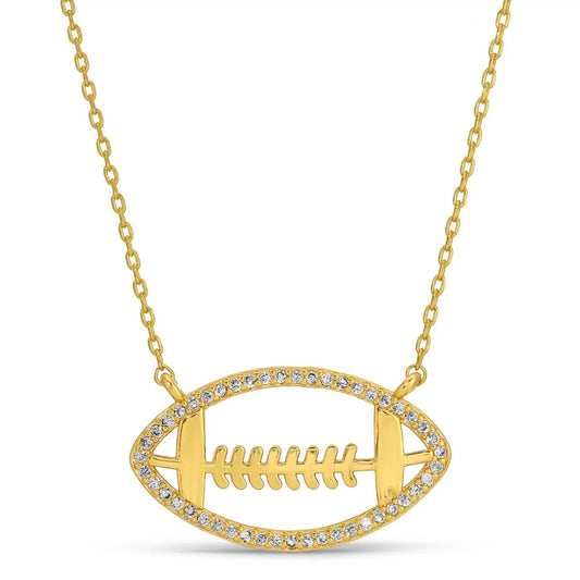 Splendid Iris Glitzy Football Necklace