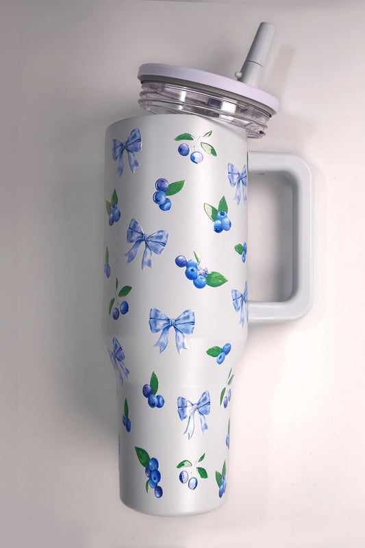 Blueberry Dusty Blue Spill Free 40oz Tumbler