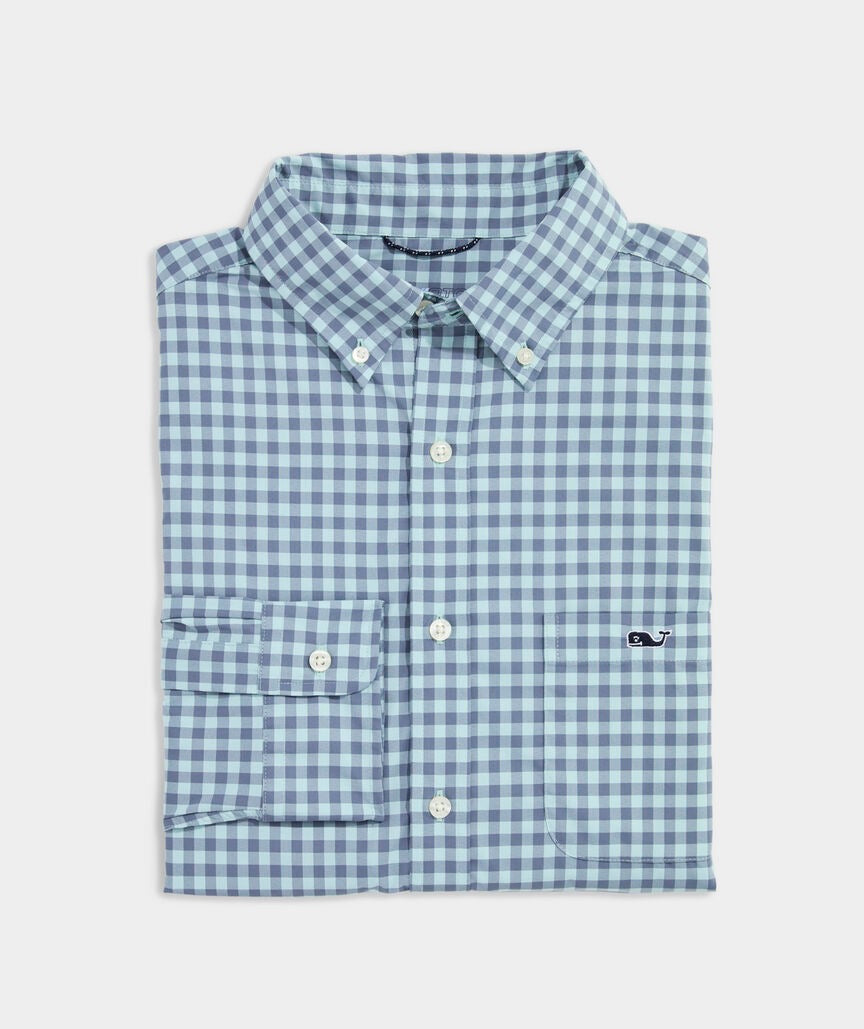 Vineyard Vines Topsail Gingham Performance Shirt