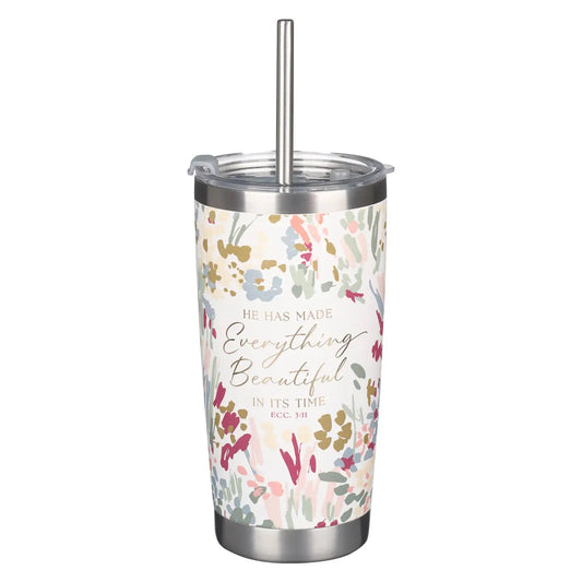 Everything Beautiful Floral Tumbler