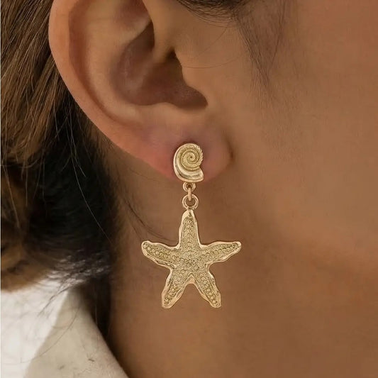 Starfish Dangle Drop Earrings