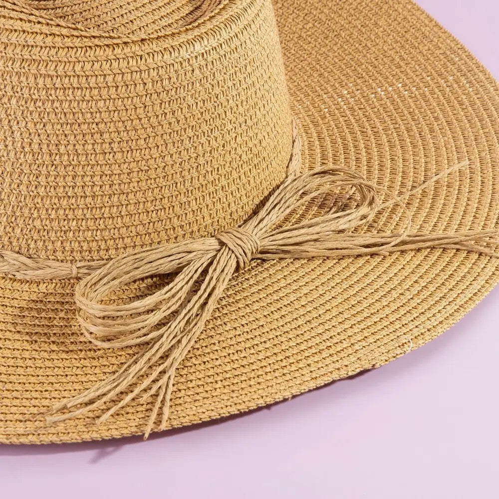 Beaded Cowrie Shell Straw Hat