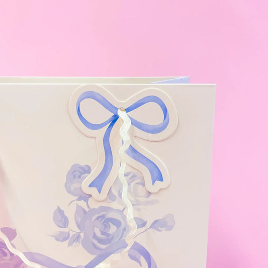 Watercolor Blue Floral Gift Bag