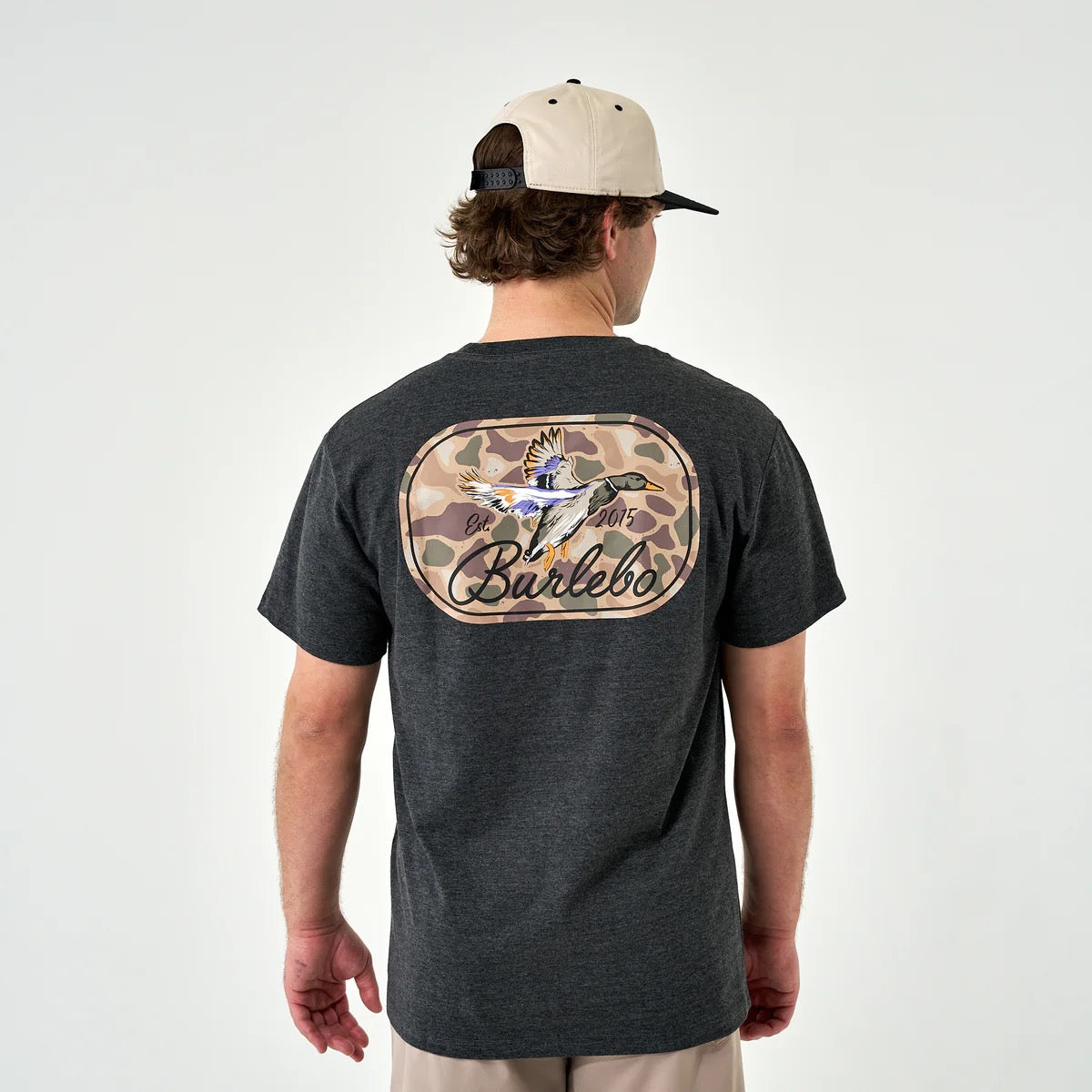 Burlebo Ducks Flying In Heather Black Tee