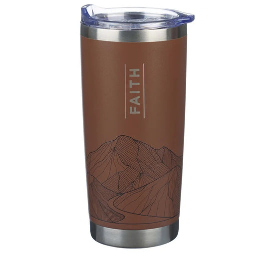 Faith Mountains Brown Tumbler