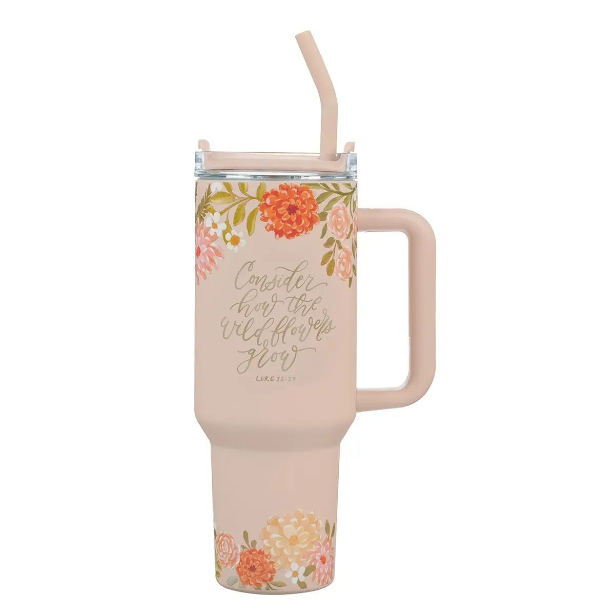 Peach Consider Wildflowers Tumbler