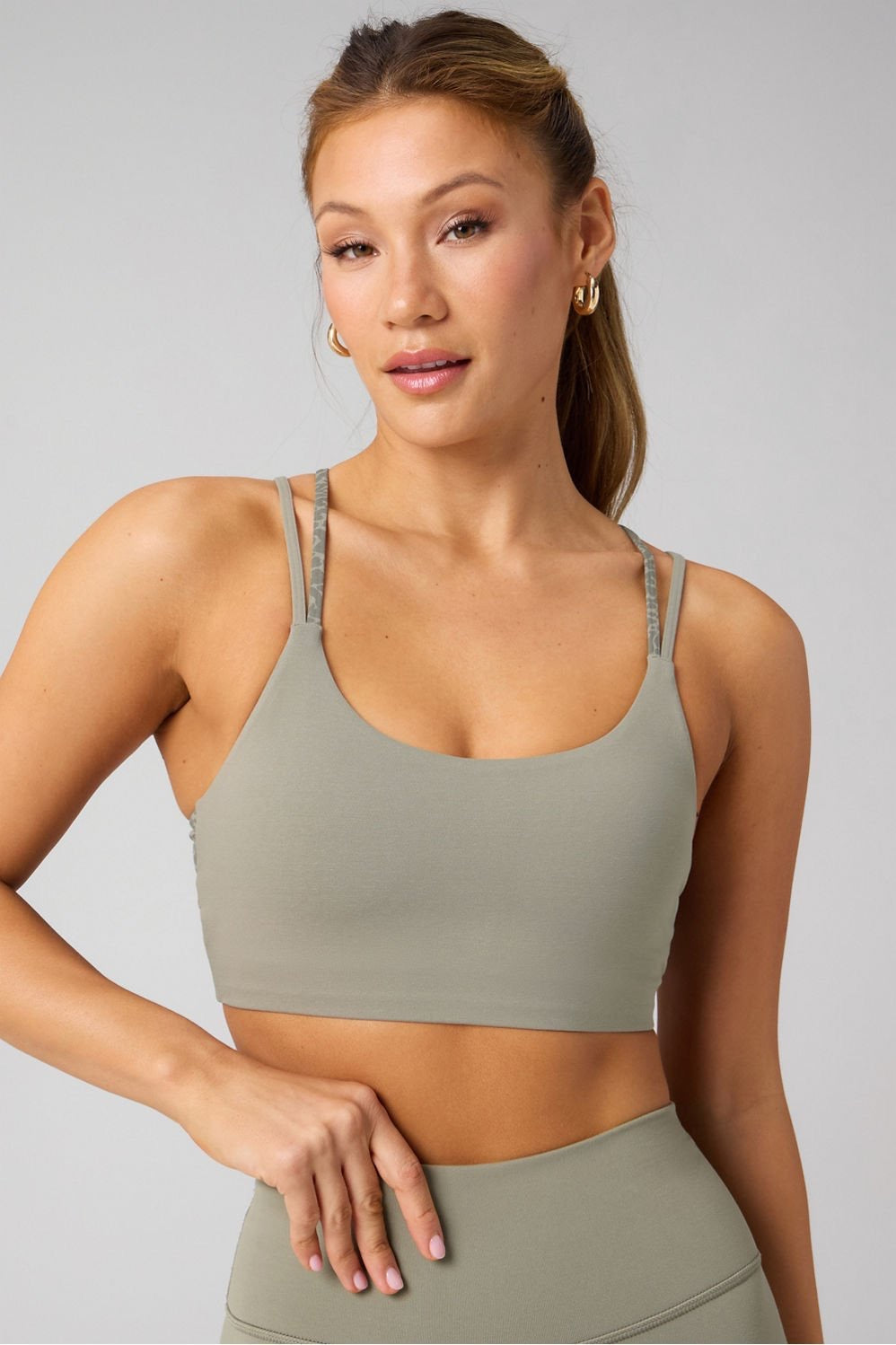 Fabletics Principal Low Impact Bra-Seagrass/Leop