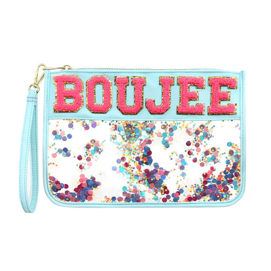 Boujee Confetti Clear Bag