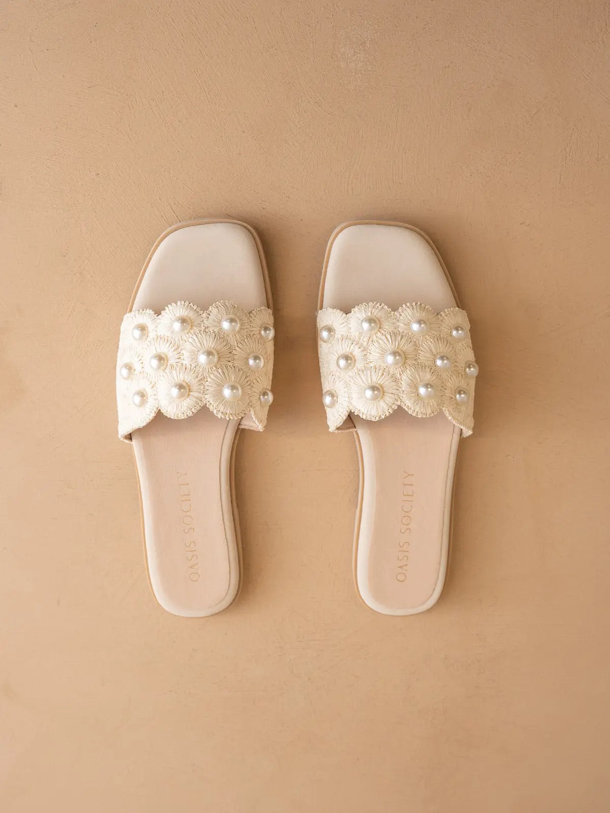 Ivory Pearl Raffia Sandal