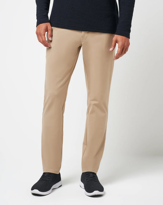 Travis Mathew Legacy Stretch Knit Pants-Khaki