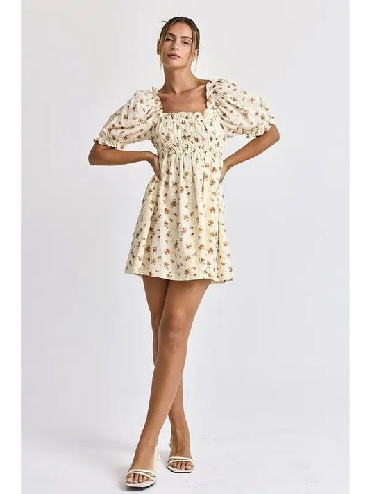 Rose Babydoll Mini Dress