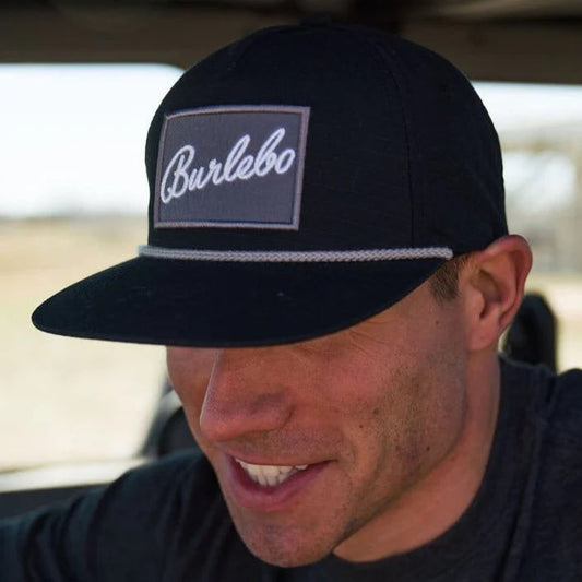 Burlebo Black Hat with Grey Patch
