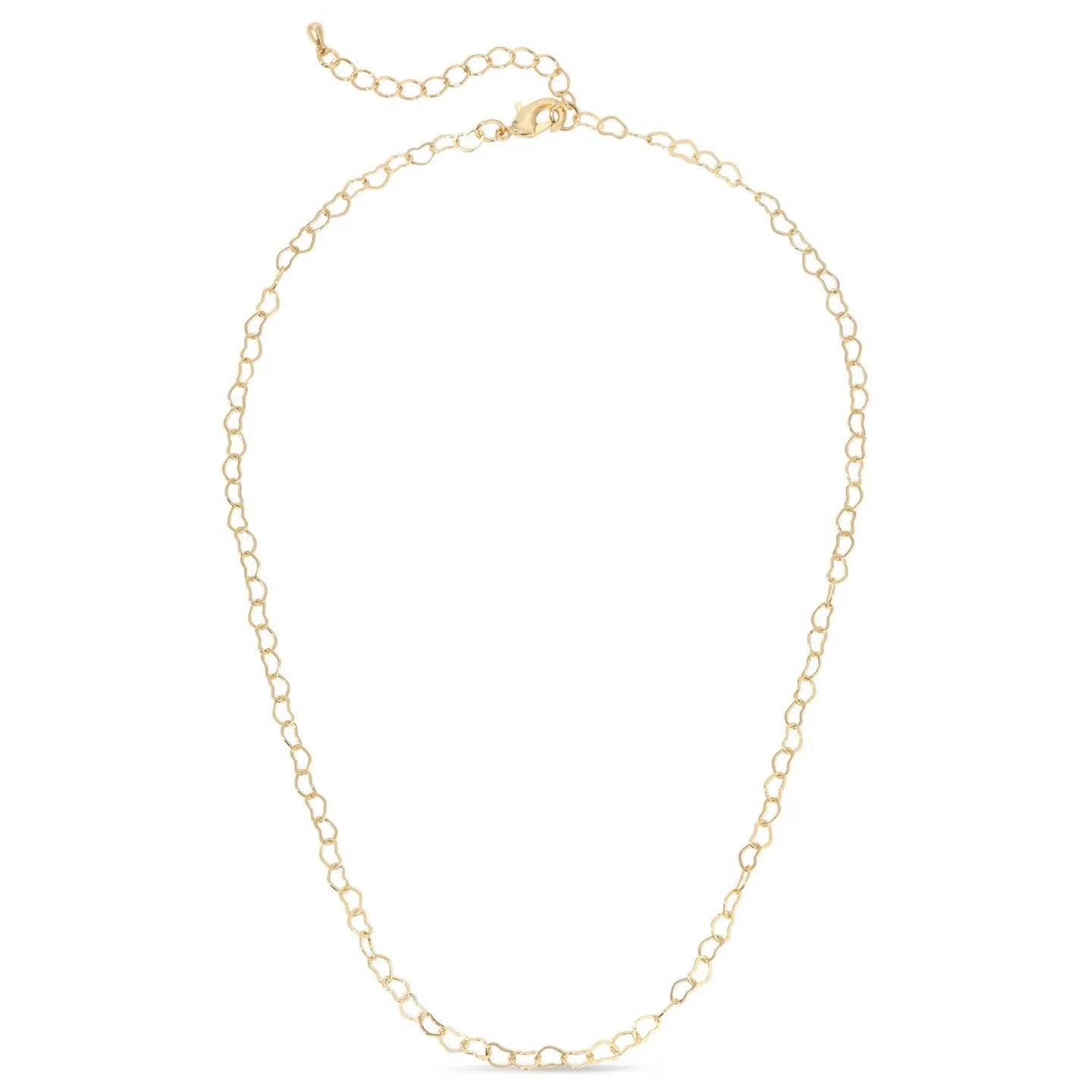 Splendid Iris Heart Linked Collar Chain Necklace