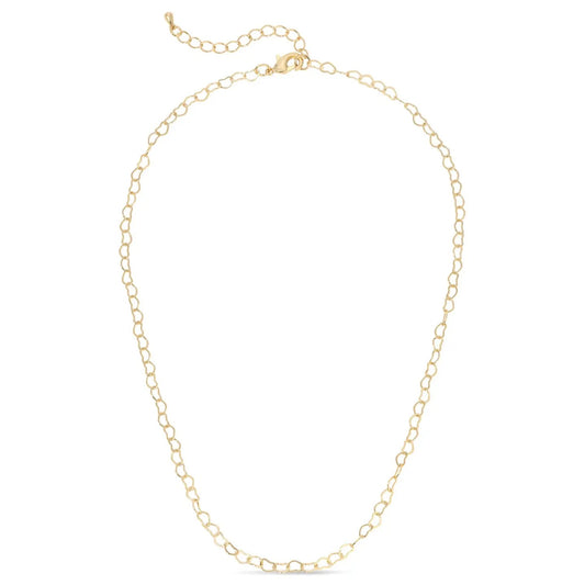 Splendid Iris Heart Linked Collar Chain Necklace