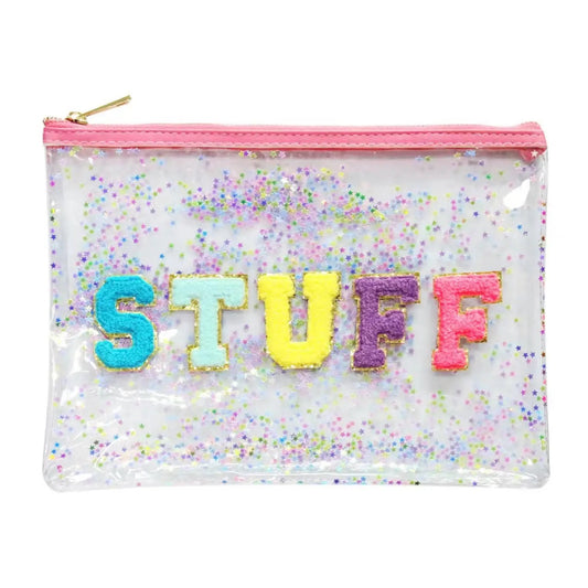 Stuff Confetti Glitter Clear Bag