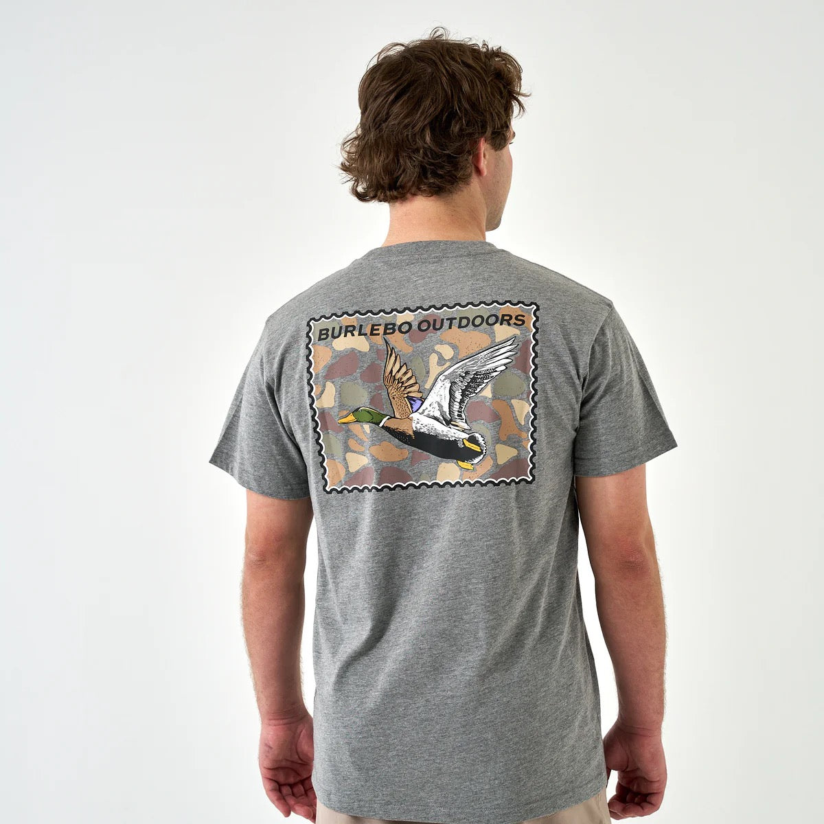 Burlebo Mallard Duck Stamp Heather Grey Tee