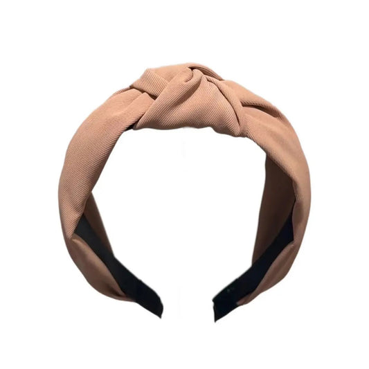 Khaki Wide Brim Knot Headband
